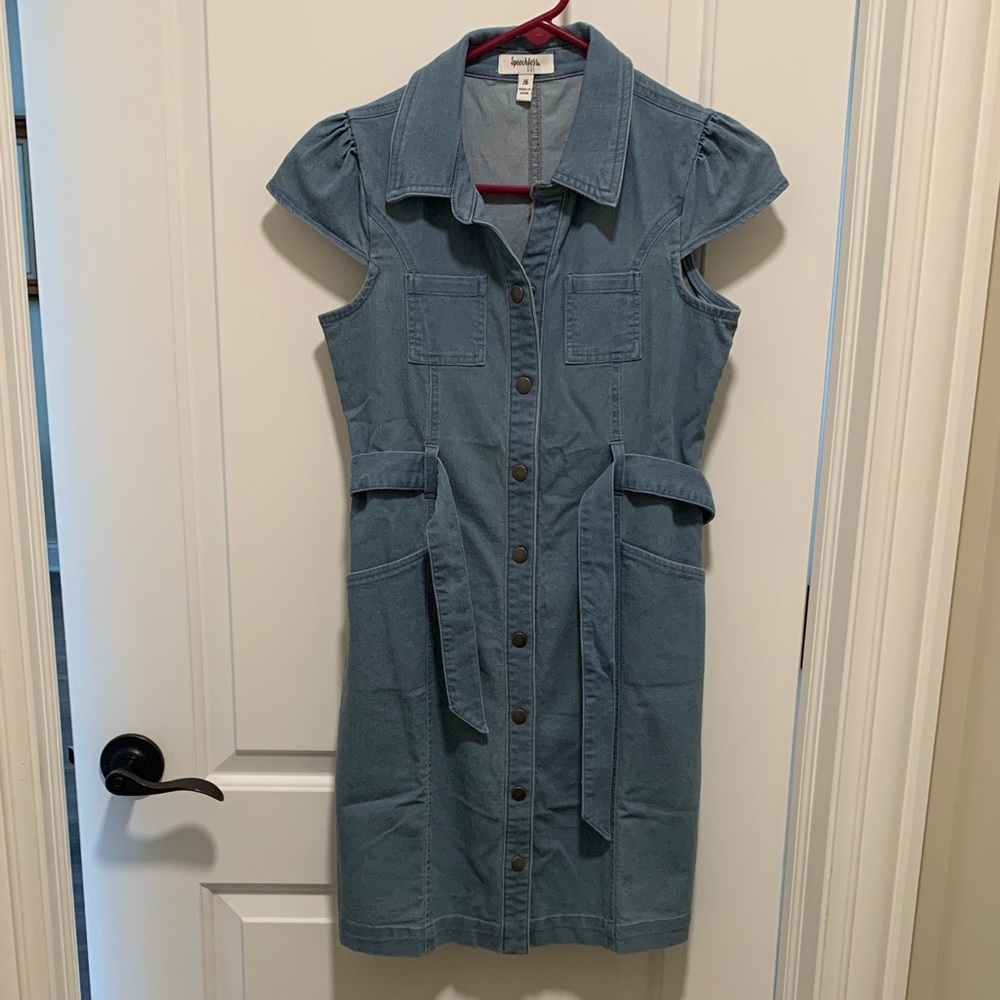 Speechless Blue Denim Midi Dress. Like New. Size: 16.